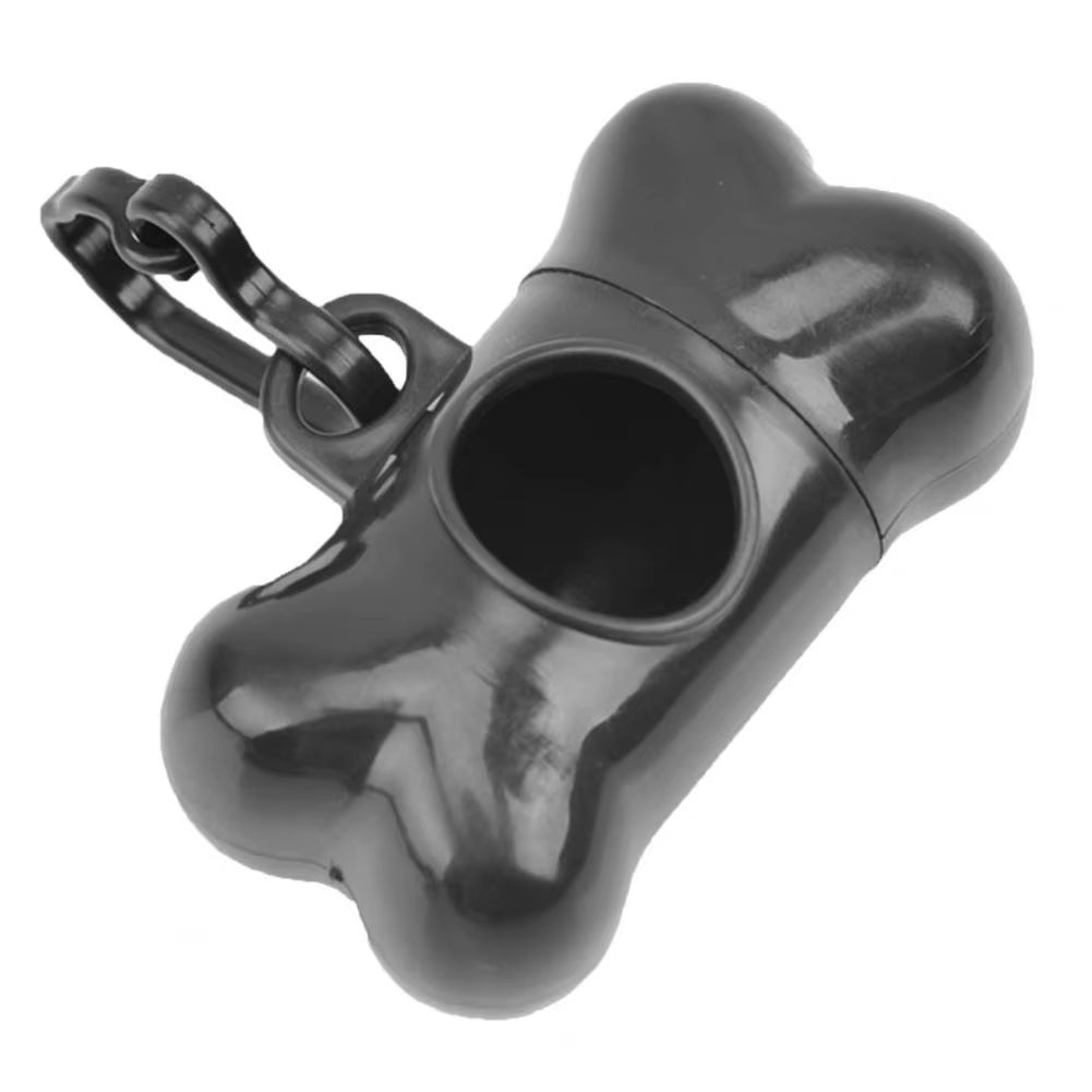 8*4Cm Clean-Up Bag Dispenser Bone Shape Outdoor Waste Bag Box with Plastic Clamp Poop Connection Holder Carrier for Walking Dog