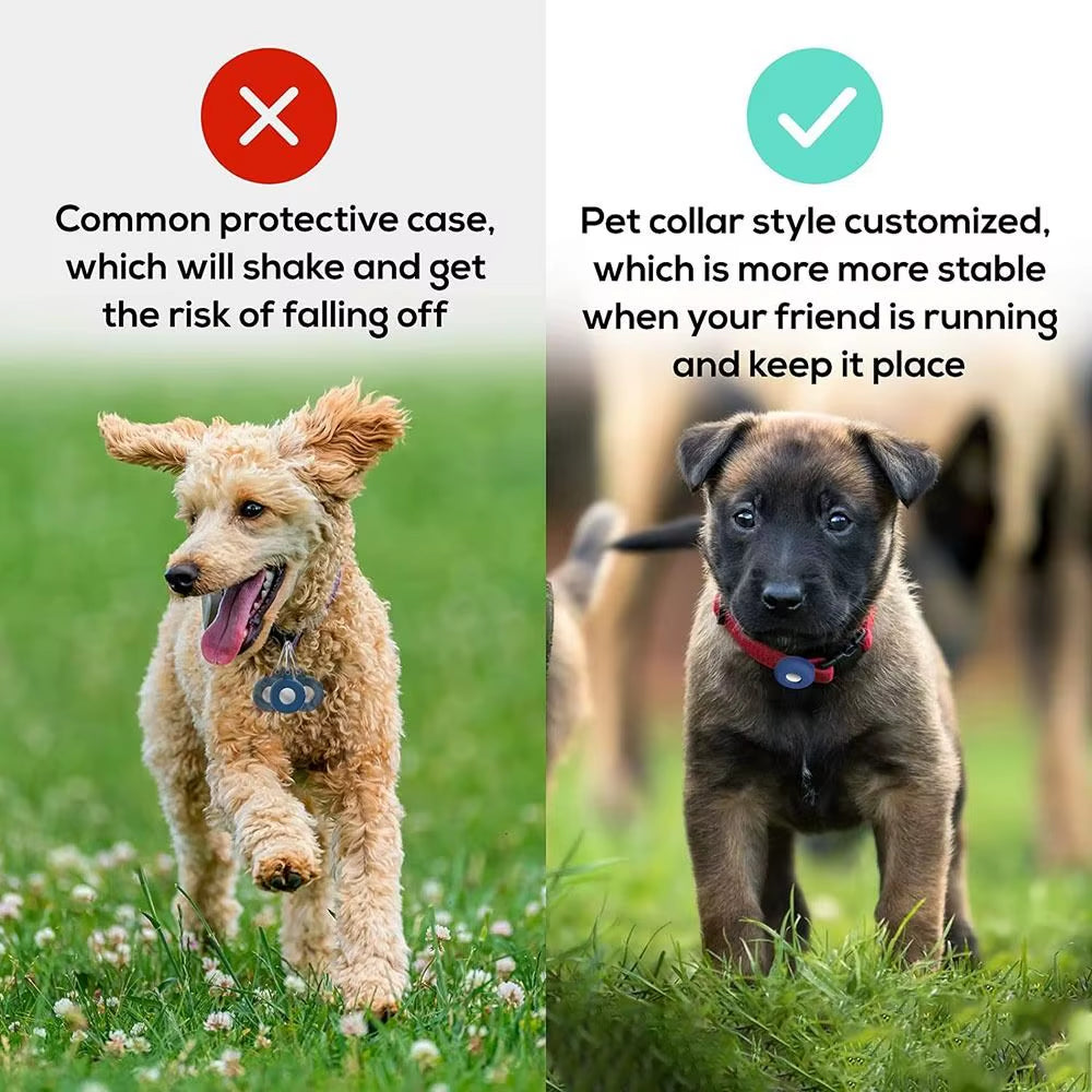 Silicone Cover for Apple Airtag Dog Collar Case Waterproof Anti-Scratch Protective Shell GPS Tracker Protector Holder Keychain