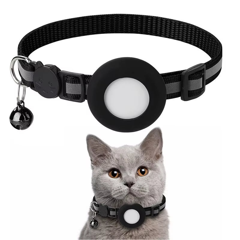 Cover for Apple Airtag Cat Collar Holder Silicone Strap Air Tag Anti-Lost Protective Cases for Cat Dog Pet Collar Harness Loop