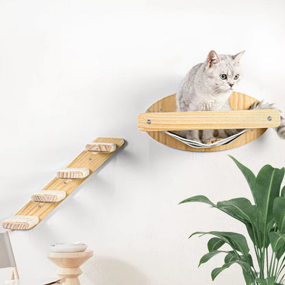 The "Sky-Loft" 3-Piece Relaxation Suite – Wall-Mounted Hammock & Sisal Ascent