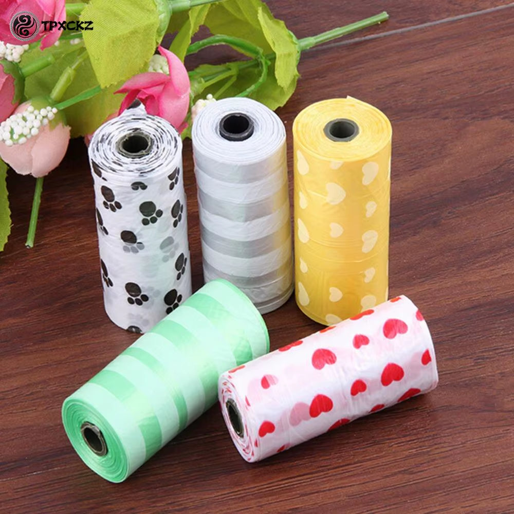 5 Rolls Dog Poop Bag for Dog Pets Waste Garbage Bags Carrier Biodegradable Clean-Up Bagwaste Pick up Clean Bag for Dog
