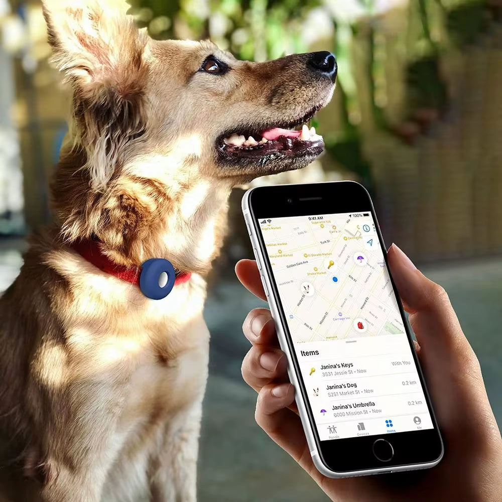 Silicone Cover for Apple Airtag Dog Collar Case Waterproof Anti-Scratch Protective Shell GPS Tracker Protector Holder Keychain