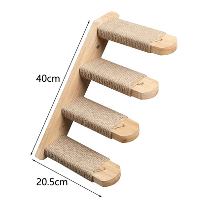 The "Ascend" 5-Piece Natural Pine Wall Suite – Modular Climbing Ladder & Hideaway