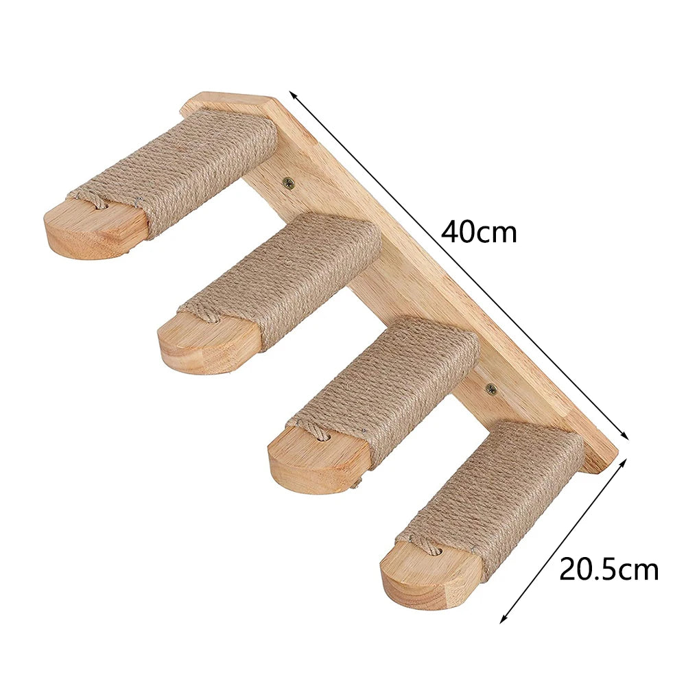 The "Ascend" 5-Piece Natural Pine Wall Suite – Modular Climbing Ladder & Hideaway