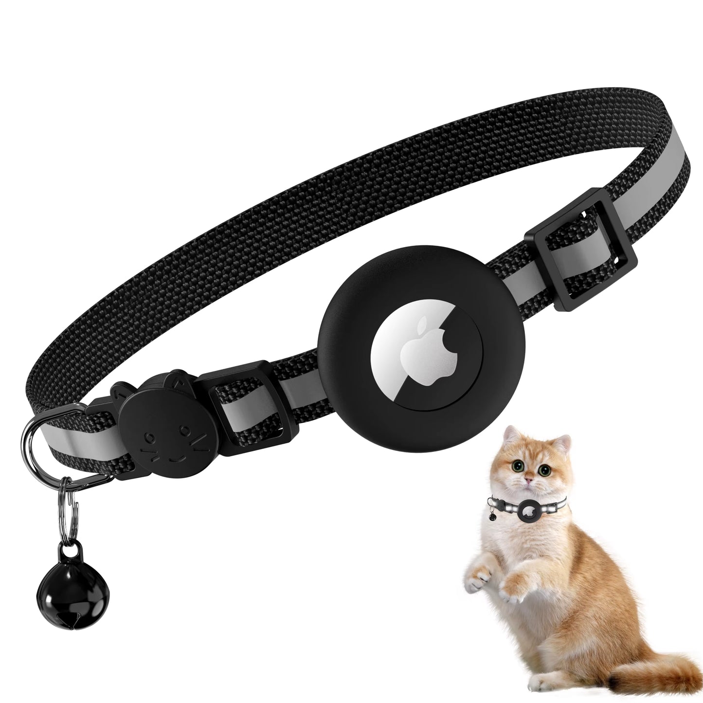 Cover for Apple Airtag Cat Collar Holder Silicone Strap Air Tag Anti-Lost Protective Cases for Cat Dog Pet Collar Harness Loop