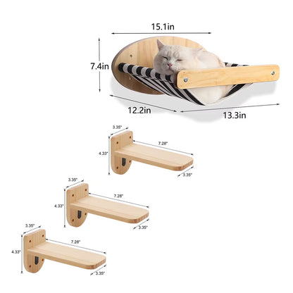 The "Sky-Loft" 3-Piece Relaxation Suite – Wall-Mounted Hammock & Sisal Ascent