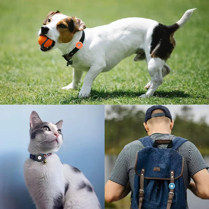 Silicone Cover for Apple Airtag Dog Collar Case Waterproof Anti-Scratch Protective Shell GPS Tracker Protector Holder Keychain